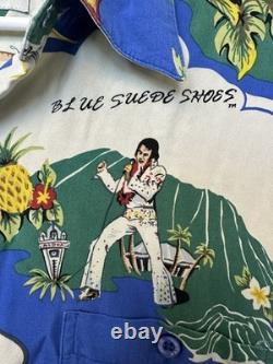 Rare Elvis Presley ALOHA from Hawaii, 1973 Vintage AOP Hawaiian Silk Shirt