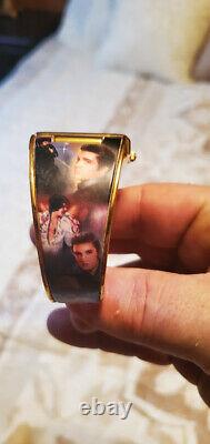 Rare Elvis Presley Art Cuff Watch The King of RockNRoll The Bradford Exchange