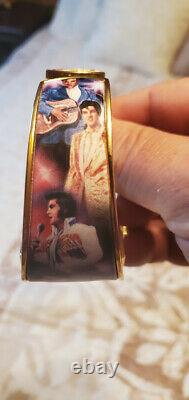 Rare Elvis Presley Art Cuff Watch The King of RockNRoll The Bradford Exchange