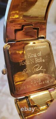 Rare Elvis Presley Art Cuff Watch The King of RockNRoll The Bradford Exchange