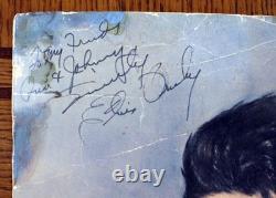 Rare Elvis Presley Autographed Poster Signed To DJ Johnny Rion St Louis
