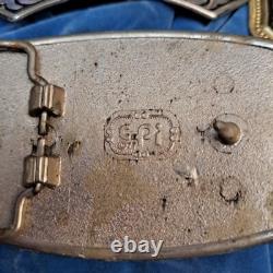 Rare Elvis Presley Belt Buckle Lot of 5 CPI 77 Vintage Collector Set with Case