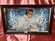 Rare Elvis Presley Blue Christmas Illuminated Muscial Canvas With Music 12x20