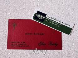 Rare Elvis Presley Business Card For Ricky Stanley / Direct From Memphis