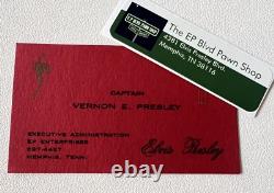 Rare Elvis Presley Business Card For Vernon Presley / Direct From Memphis