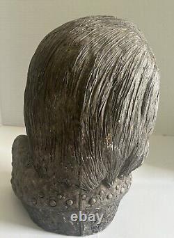 Rare Elvis Presley Bust Sculptor signed Mike Makras 15, 44lbs LARGE Heavy 1977