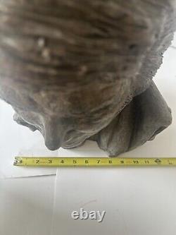 Rare Elvis Presley Bust Sculptor signed Mike Makras 15, 44lbs LARGE Heavy 1977