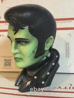 Rare Elvis Presley Ceramic Bust Statue Frankenstein Jailhouse Rock 1/1 Signed