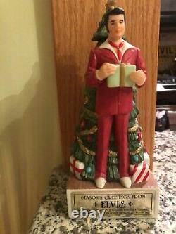 Rare Elvis Presley Christmas Decanter and Music Box