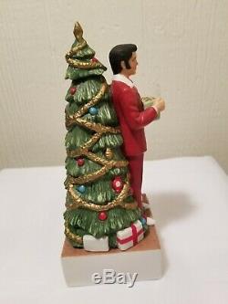 Rare Elvis Presley Christmas mini decanter and music box