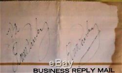 Rare Elvis Presley Double Autograph with Letter of Authenticity