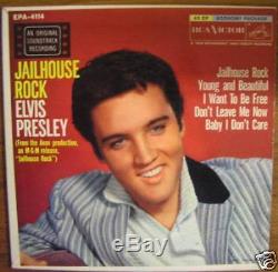 Rare, Elvis Presley Epa-4114, Jailhouse Rock, Dos, Exc