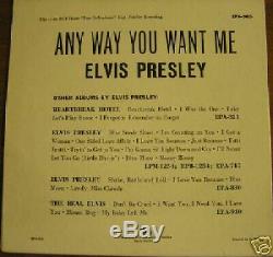 Rare Elvis Presley Epa-965, Orange Label Record, Exc