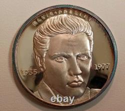 Rare Elvis Presley First Day Cover & 1 Oz. 999 Silver Round with Nice Rim Toning