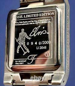 Rare Elvis Presley Fossil Watch Set #094/2000 NOS Box Collector Display Piece