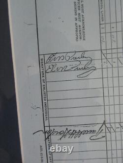 Rare Elvis Presley Framed Individual Clothing Record Army Document Copies READ