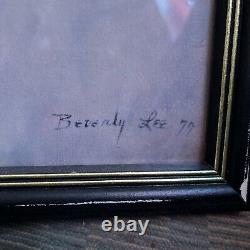 Rare Elvis Presley Framed Sketch Done By Beverly Lee 1979