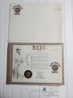 Rare Elvis Presley G Ranch Deed With Certification Desoto County Mississippi