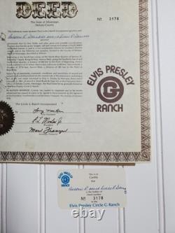 Rare Elvis Presley G Ranch Deed With Certification Desoto County Mississippi