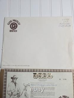 Rare Elvis Presley G Ranch Deed With Certification Desoto County Mississippi