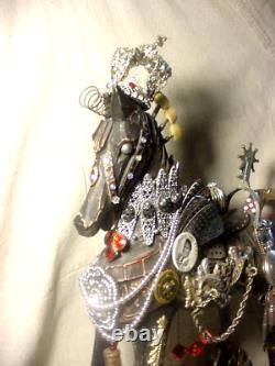 Rare Elvis Presley Las Vegas rocking horse carousel sculpture art byJohn Stebila