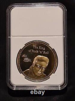 Rare Elvis Presley Limited Edit' Sealed Gold Plated Coin, Worth Collection