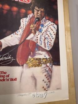 Rare Elvis Presley Litho Poster Artist Signed Limited /1200 Memphis 1987 20x31