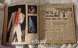 Rare Elvis Presley Memorabilia Scrapbook (Unused Clippings In Back Pg Of Book)