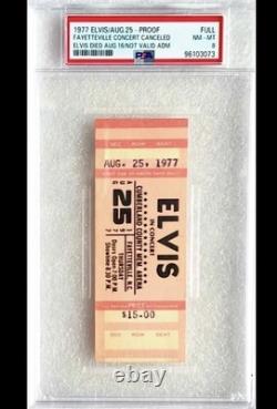 Rare Elvis Presley Misprinted? Not Valid Adm 8/25/77 Cumberland Arena Psa- 8