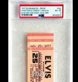 Rare Elvis Presley Misprinted? Not Valid Adm 8/25/77 Cumberland Arena Psa- 8