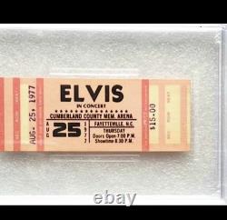 Rare Elvis Presley Misprinted? Not Valid Adm 8/25/77 Cumberland Arena Psa- 8