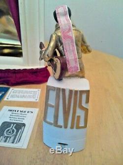 Rare Elvis Presley ON STAGE Decanter & STAGE McCormick Music Box, Full Liquid