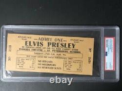 Rare Elvis Presley PSA Authenticated 8/7/56 St. Petersburg, Florida Full Ticket