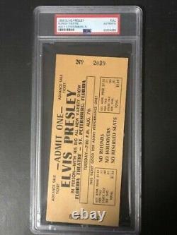 Rare Elvis Presley PSA Authenticated 8/7/56 St. Petersburg, Florida Full Ticket