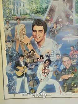 Rare Elvis Presley Paul Miller Takin' Care Of Business Acrylic Lithograph COA