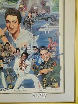 Rare Elvis Presley Paul Miller Takin' Care Of Business Acrylic Lithograph COA