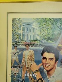 Rare Elvis Presley Paul Miller Takin' Care Of Business Acrylic Lithograph COA