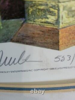 Rare Elvis Presley Paul Miller Takin' Care Of Business Acrylic Lithograph COA