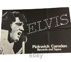 Rare Elvis Presley Pickwick Camden Record Store Promo Poster 36.5x24 Vintage