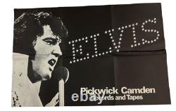 Rare Elvis Presley Pickwick Camden Record Store Promo Poster 36.5x24 Vintage