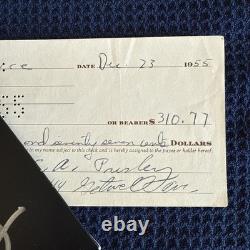 Rare Elvis Presley Signed 1955 Christmas Check BAS Beckett COA