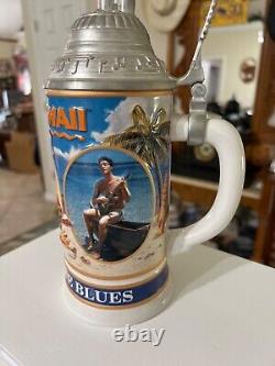 Rare Elvis Presley Sings The Blues Blue Hawaii Beer Collector Stein #00003