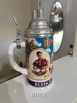Rare Elvis Presley Sings The Blues Blue Hawaii Beer Collector Stein #00003