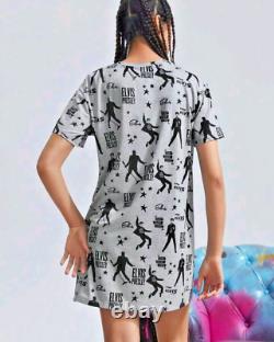 Rare Elvis Presley T-shirt Dress Brand New With Tags Grey Sold Out Official Rock