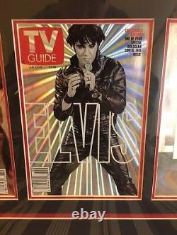 Rare Elvis Presley Tv Guide Hologram Set Framed