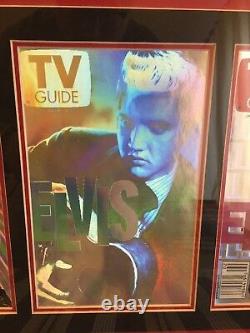 Rare Elvis Presley Tv Guide Hologram Set Framed