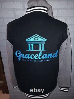 Rare Elvis Presley V. I. P. Graceland Hooded Varsity Jacket Size Medium