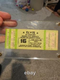 Rare! Elvis September 16 1977 Concert Ticket Terra Haute Indiana