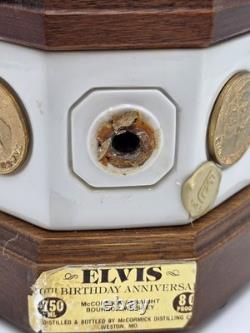 Rare Empty Newm Ccormick Elvis Presley 50th Birthday XL 18 Decanter Music Box