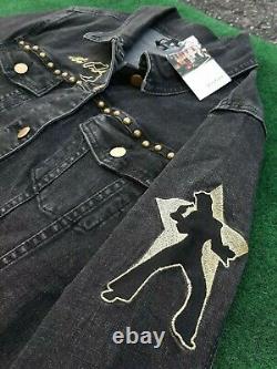 Rare Epe Inc. Elvis Presley Memphis Graceland Black Denim Jacket